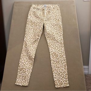 J. Crew 10” High Rise Toothpick Leopard Jeans NWOT